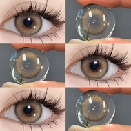 ค่าสายตาสั้น คอนแทคเลนส์ขนาดมินิ 🌷คอนแทก คอนแทคเลนส์ Fog Brown/ Fog Grey Mini Size 14.0mm-14.5mm