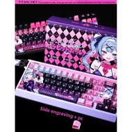 Titan Kingdom Rabbit Hole Keycaps Original Side-Transparent Keycaps PBT Rabbit Hole PC Transparent B