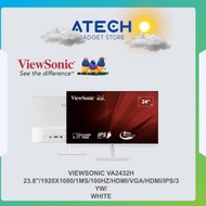 ViewSonic VA2432-H VA2432H 24 Inch Full HD SuperClear®️ IPS Panel frameless Monitor 100HZ/HDMI/VGA [