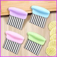 Crinkle Cutter For Veggies Stainless Steel Wave Potato Slicer Chopper Vegetable Cutter Ergonomic Han