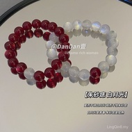 [Excellent Goods] White Moonlight Cinnabar Mole|Super Fairy Sweet Fresh Bracelet Light Luxury Hand-M