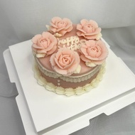 限自取 三日前預定 巴克叔叔 4吋玫瑰復古擠花 寵物蛋糕 狗狗蛋糕
