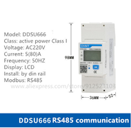 CHINT Multifunction Power Meter โปรแกรม V A W KWH VAR RS485 Energy Meter 1/3 เฟส 220V 380V ดิจิตอลวั