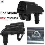Pair Front Windscreen Windshield Washer Jet Nozzles Set For Skoda Octavia 1Z 5E A5 A7 2005 - 2016