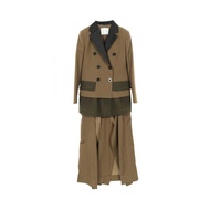 【二手】Sacai 西裝外套 修身洋裝 羊毛大衣 女款 全新未使用