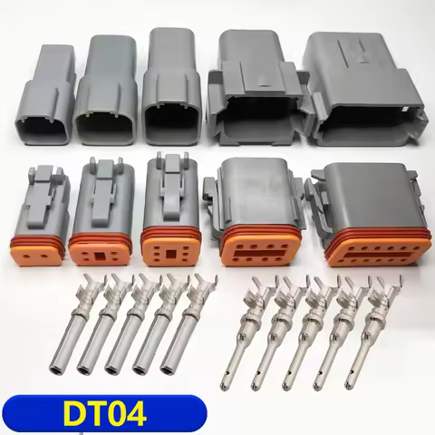 5Sets Dt04 Automobile Waterproof Connector Deutsch Series 2 / 3 / 4 / 6 / 8 / 12 Pin Car Sealed Plug