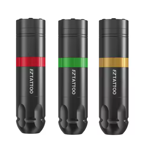 EZ Caster Wireless Tattoo Pen Machine with Portable Power Pack 1500mAh LED Digital Display for Cartr