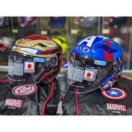 Helmet KYT Marvel Limited Edition IronMan Captain Amerika Iron man model venom double visor