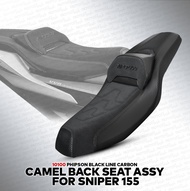 MOKOTO SNIPER 155 CAMEL BACK SEAT ASSEMBLY WITH  LOGO DELUXE COMFORT SEAT ASSY RED LINE / BLACK LINE