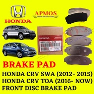 FRONT BRAKE PAD - HONDA CRV SWA (2012 - 2015) HONDA CRV TOA (2016- NOW) 45022-SHJ-A50