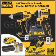 Dewalt 18V/20V Atomic Series Combo DCF850 Impact Driver & DCD708N Cordless Drill/Driver