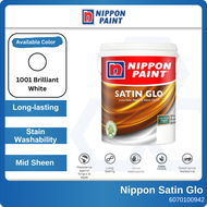 Nippon Paint Satin Glo 1001 Brilliant White 5 18 Liter