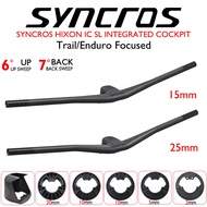 SYNCROS Hixon IC SL Carbon Integrated Cockpit MTB Handlebar 4°/5°,15/25mm Rise for Sparks Frame, XC 