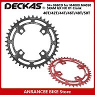 DECKAS 94+96BCD Round Chainring 40T/42T/44T/46T/48T/50T MTB Mountain Bike Crown For M4000 M4050 GX N