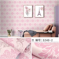 Waterproof PVC Wall Sticker Wallpaper Bedroom Wallpaper/ Pink Batik Motif/