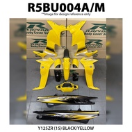 Cover Set Rapido Y125ZR Yamaha (15) Black Yellow Ysuku Y125 Accessories Motor 125ZR Kuning Warna Hitam Pattern Design ZR