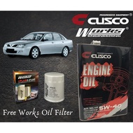 PROTON WAJA 2000-2006 CUSCO JAPAN FULLY SYNTHETIC ENGINE OIL 5W40 SN/CF ACEA FREE WORKS ENGINEERING OIL FILTER