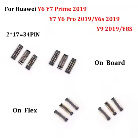 2-10pcs For Huawei Y6 Y7 Prime 2019/Y7 Y6 Pro 2019/Y6s 2019/Y9 2019/Y8S 34pin LCD Display FPC Connec