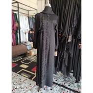 [READY STOCK MALAYSIA] ABAYA DENGAN ZIP PANJANG. ABAYA HITAM DUBAI CANTIK.