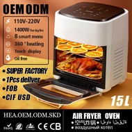 15L Multifunction Air Fryer freidora de aire sin aceite 1400W Oil free Health airfryer Household Coo