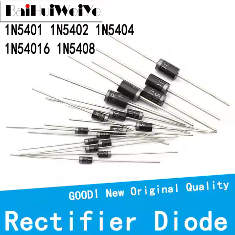 10PCS/LOT 1N5400 1N5401 1N5402 1N5404 1N5406 1N5408 High Quality Rectifier Diode DO-27 New IN5402 IN