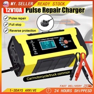 12v/24v 10a Car Batery Charger Charger Bateri Kereta Foxsur Battery Charger Power Bank Kereta Cas Ba