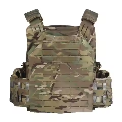 Tactical Vest LG4 Plate Carrier Laser Cut MOLLE Hunting Combat Protective Vest Side Radio Pouch CS P