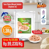 [HALAL] JUWITA TUNA FLAKES IN SOYBEAN OIL 1.3 KG TUNA SERVED/ IN VEGETABLE OIL TUNA CUT/ IN VEGETABL