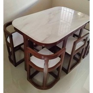 ✇❁❀Space Saver Marble Dining Set