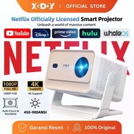 【Authorized by Netflix】XGODY Gimbal N6 PRO Projector 1+32GB Auto Focus 4K Ultra HD Android 13 Home C
