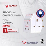 Selamat SA32 3-Way Adaptor with switches