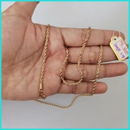 10k Saudi Gold Necklace, Rope Chain, Looks Gold Chain Fashion Jewelry 18 - 20inches