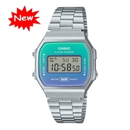 100% ORIGINAL CASIO VINTAGE STAINLESS STEEL CLASSIC DIGITAL A-168WER-2A