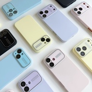 case for iphone17 Velvet Pastel Colors With Lens Protection Glass iPhone17promax 15 13 14 11 16Proma