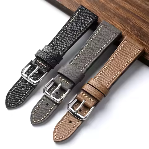 Hochwertiges italienisches Palmkornband Palmkornlederband 18 19 20 21 22MM Braun Grau Blau Ultradünn