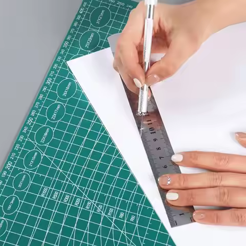 PVC Paper Cutting Pad Grid Line Double Sided Cutting Board A1/A2/A3/A4/A5/A6 Self-healing Carving Bo