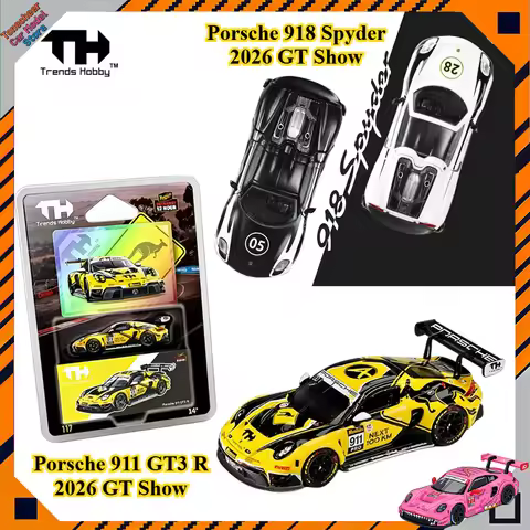 Trends Hobby TH 1:64 Scale Porsche 911 GT3 R 2026 Bathurst 12 Hour 918 Spyder 2026 GT Show Alloy Car