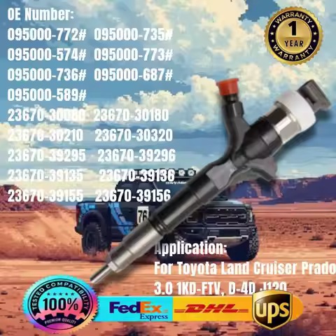 095000-7731 095000-7730 23670-30180 23670-30210 23670-39296 Fuel Injector for Toyota Huilx Land Crui