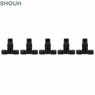 SHOUH 5Pcs Waterproof Cable Connector, 3.5-10mm Wire Range IP68 3 Way Junction Box, Durable 3 Pin In