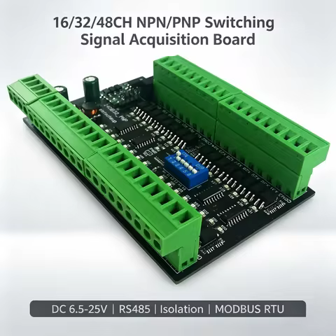 24DIA16/24DIB32/24DIC48 16-48CH Digital Input Module NPN/PNP PLC IO Expansion Board with 3000VDC Iso