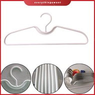 <ever> Short Neck Anti-Slip Plastic Clothes Hangers Save Vertical Space