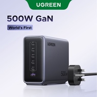 UGREEN 500W 6-port GaN desktop fast charging charger with USB-C*5+USB-A*1 Space Gray Compatible with