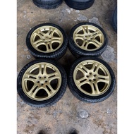 Subaru Impreza WRX STI 17 Inch 17x7JJ ET55 5x100 Sport Rims with Tyres Original Halfct Made in Japan
