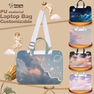 Laptop Bag Large Capacity Handbag PU Shockproof Messenger Bag 12 13 14 15 16 17 Inch Carrying Case Computer Bag