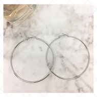 Anting Bulat Besar 7cm Silver