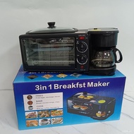 🚓Triple Breakfast Machine Coffee Machine Oven Omelette Machine Toaster Toaster English Version European Standard