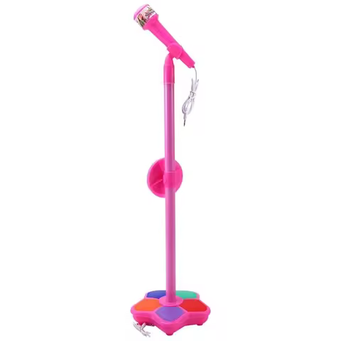 YOC-Kids Microphone With Light Stand ,Height-Adjustable Microphone,Brain-Training Educational Birthd