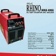 MESIN LAS INVERTER MMA 400 A BLACK RHINO 380V-TRAVOLAS MMA 400 RHINO