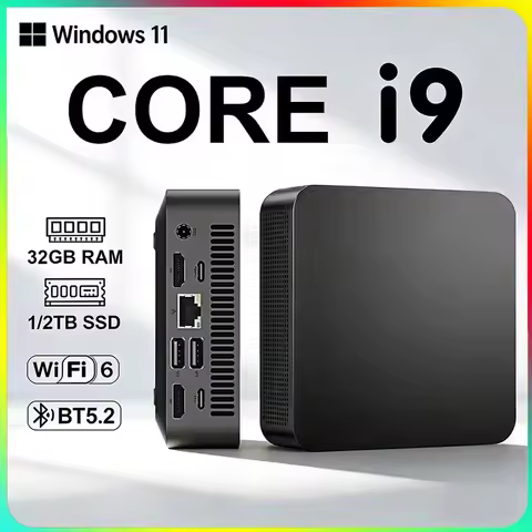 High Performance i9 8950HK Mini Laptop Win11 Pro 32GB RAM 1TB 2TB SSD 4K HD WiFi6 BT5.2 Multifunctio
