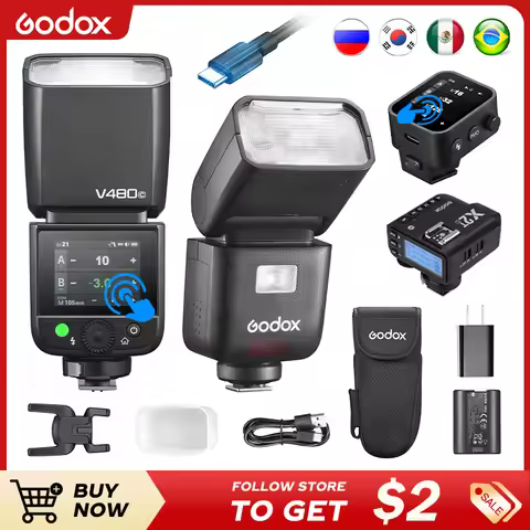 Godox V480 TTL Speedlite Flash Light for Sony Canon for Nikon Fujifilm Olympus pk V860III TT520III V